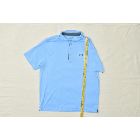 Under Armour Men's Blue Golf Polo Shirt Regular Size XXL Short Sleeve - Picture 4 of 8